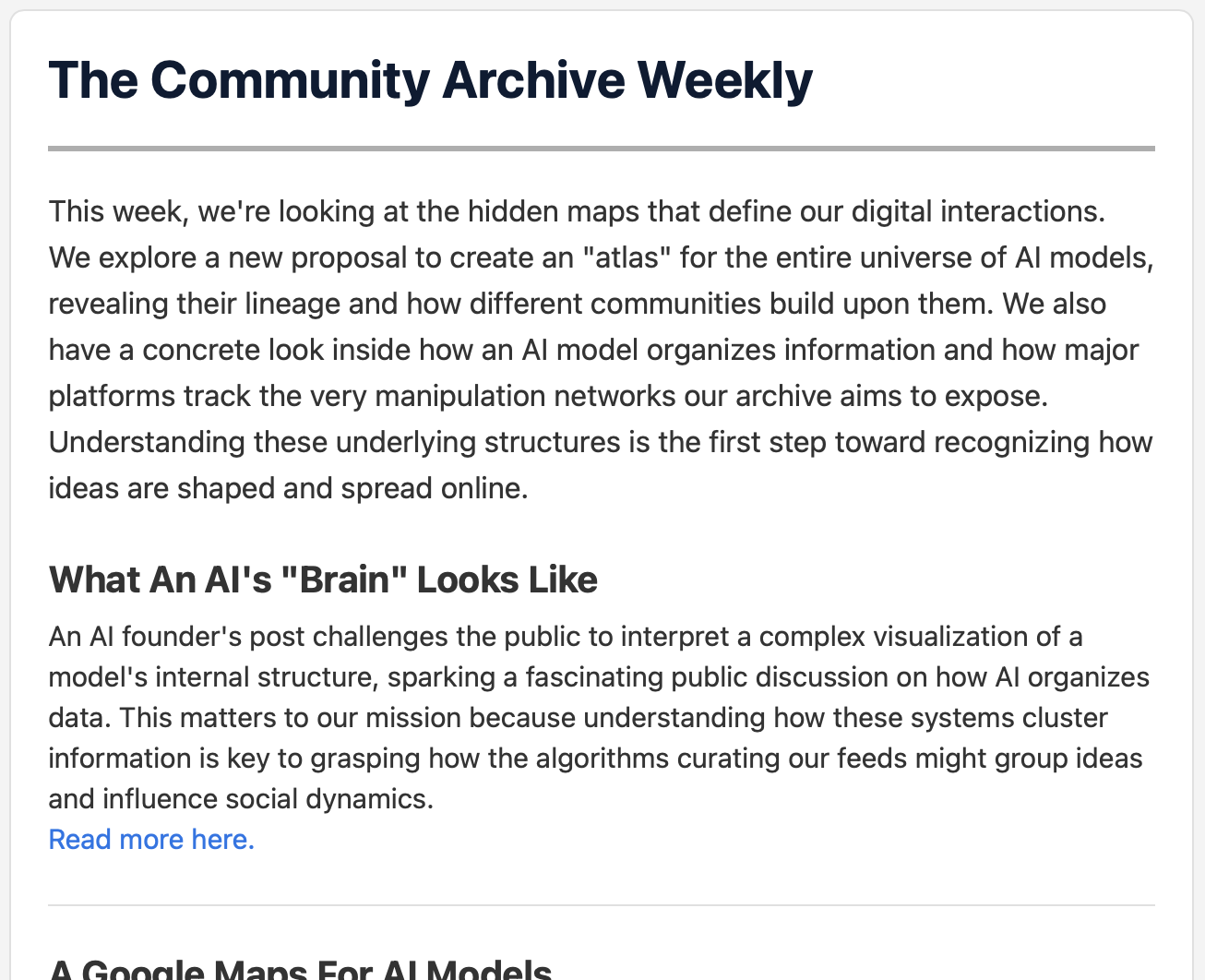 Newsletter screenshot